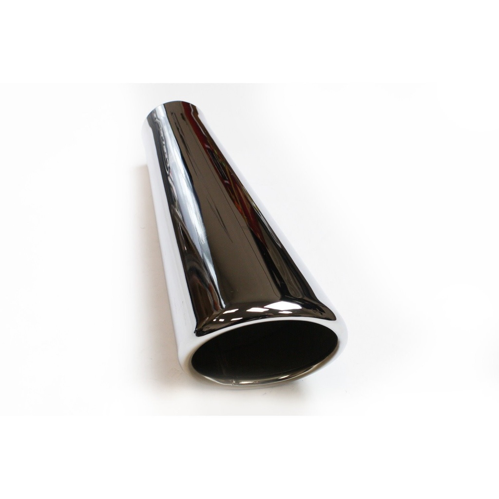 JBA 12-08211: JBA Performance Exhaust 12-8211 2? x 4? x 11? Rolled S/S Chrome Trumpet Tip - Weld on