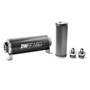 DeatschWerks 803160010K6: 803160010K6 In-line fuel filter element and housing kit stainless steel 10 micron -6AN 160mm. Universal