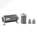 DeatschWerks 803110100K6: 803110100K6 In-line fuel filter element and housing kit stainless steel 100 micron -6AN 110mm. Universal