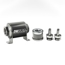 DeatschWerks 803070010K38: 803070010K38 In-line fuel filter element and housing kit stainless steel 10 micron 3/8in hose barb 70mm. Universal