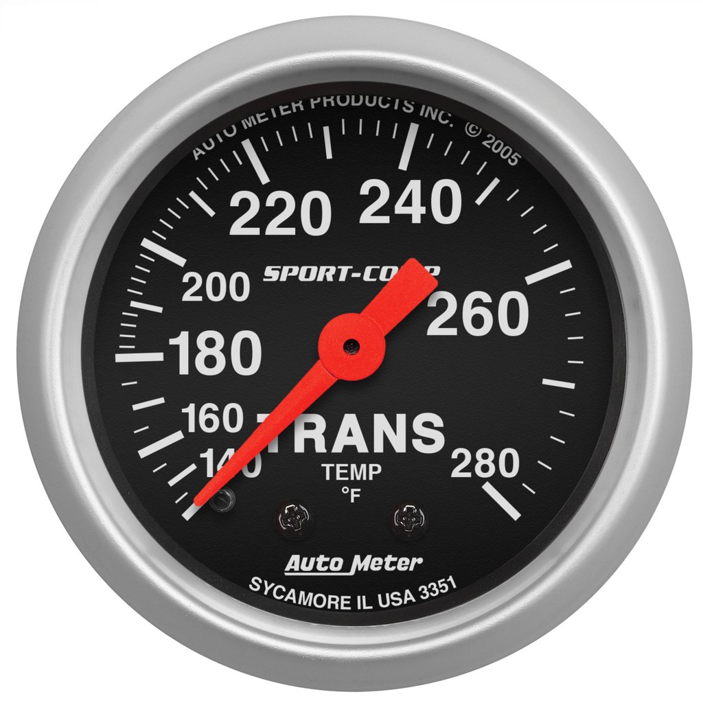 AutoMeter 2-1/16" TRANSMISSION TEMPERATURE, 140-280 °F, MECHANICAL, SPORT-COMP