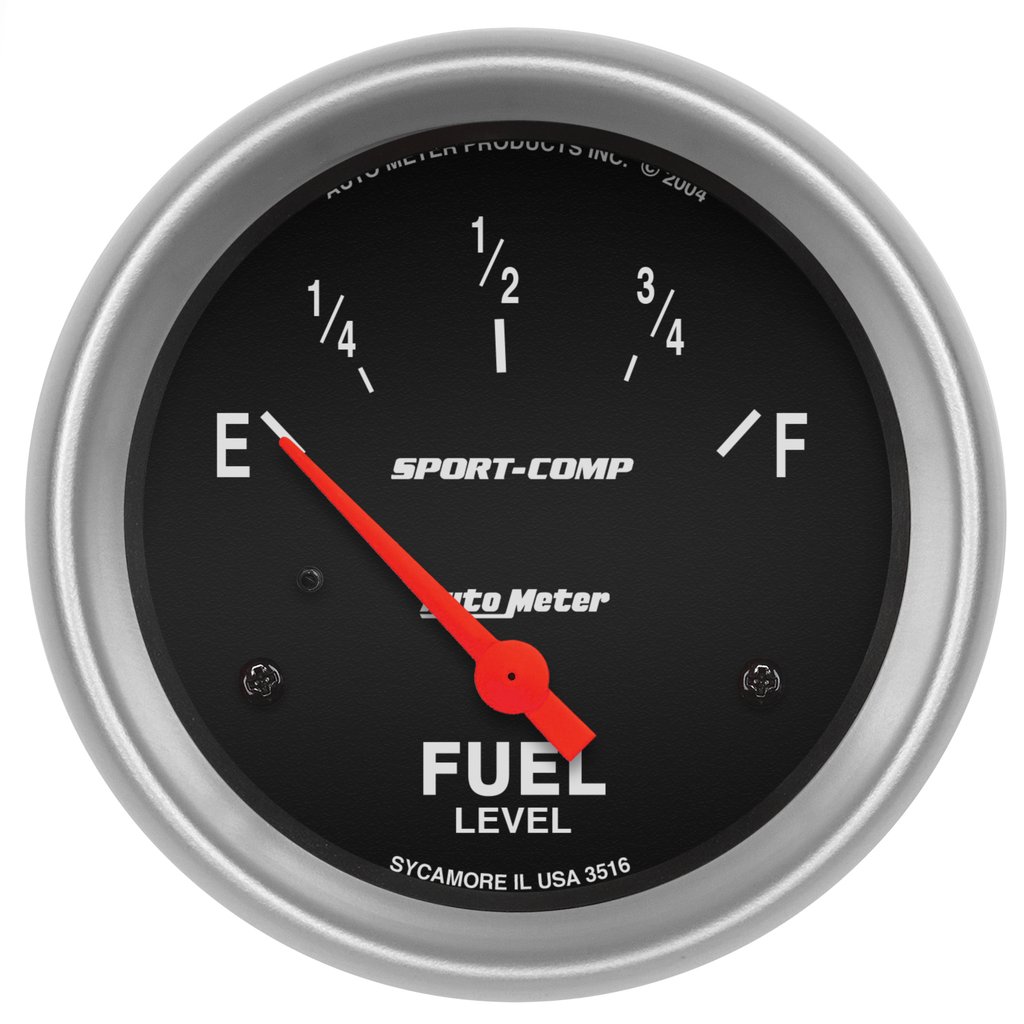 AutoMeter 2-5/8" FUEL LEVEL, 240-33 Ω, AIR-CORE, SSE, SPORT-COMP