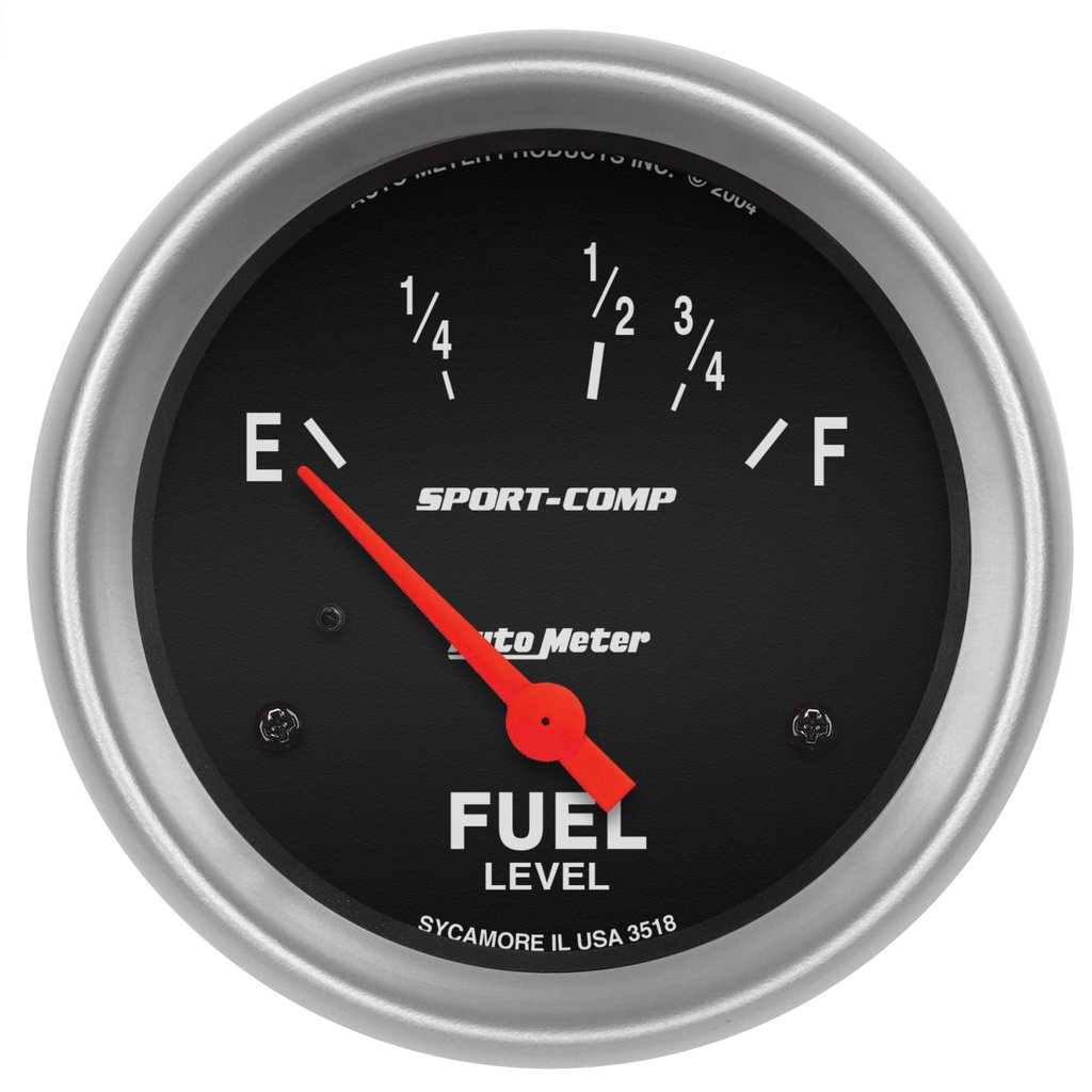 AutoMeter 2-5/8" FUEL LEVEL, 16-158 Ω, AIR-CORE, SPORT-COMP