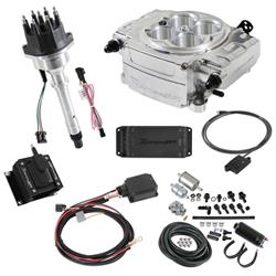 Holley Sniper 2 EFI 650 HP Inline Pump Fuel Injection Systems with Power Distribution Module SNE-550510BPKSBC