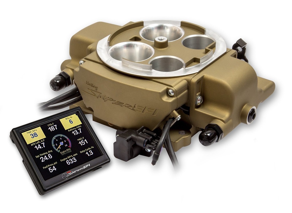 Holley 550-869: 550-869 Sniper EFI Quadrajet Self-Tuning Throttle Body Base Kit