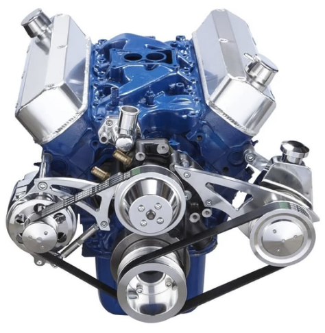 Ford 289-302-351W Serpentine Conversion Kit - Alternator & Power Steering 302-SERPENTINE-PS-D-4-S-Y