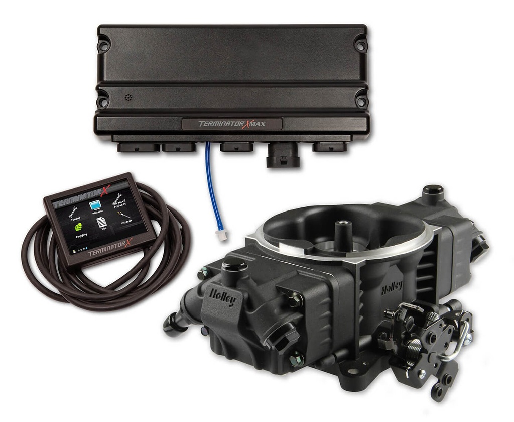 Holley 550-1029: 550-1029 Terminator X Max Stealth 4150 EFI System with Transmission Control for GM LS Engines with 24x Ignition [Black Finish]
