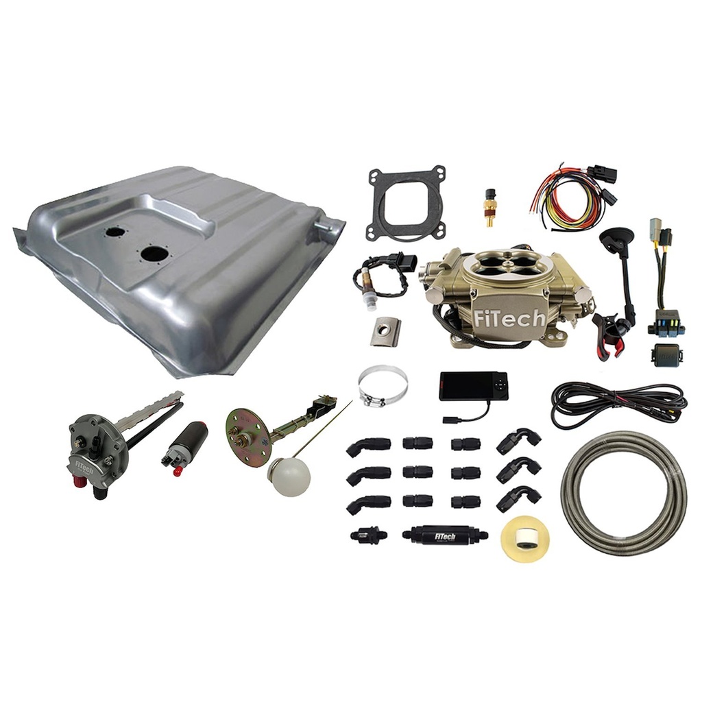 FITech Fuel Injection 38006: 38006 Easy Street 600 HP Gold EFI System Total Package for 1955-1956 Chevy Bel Air, w/ Pump In-Tank & Fuel Lines