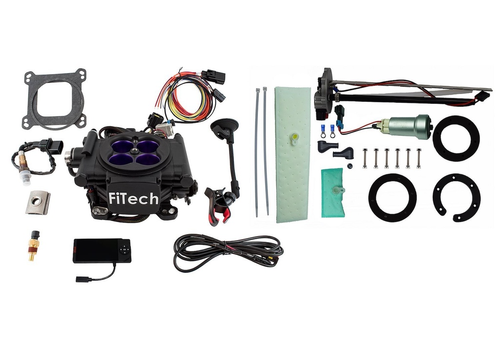 FITech Fuel Injection 36108: 36108 Mean Street 800 HP Matte Black EFI System With Go Fuel 440 LPH In-Tank Master Kit