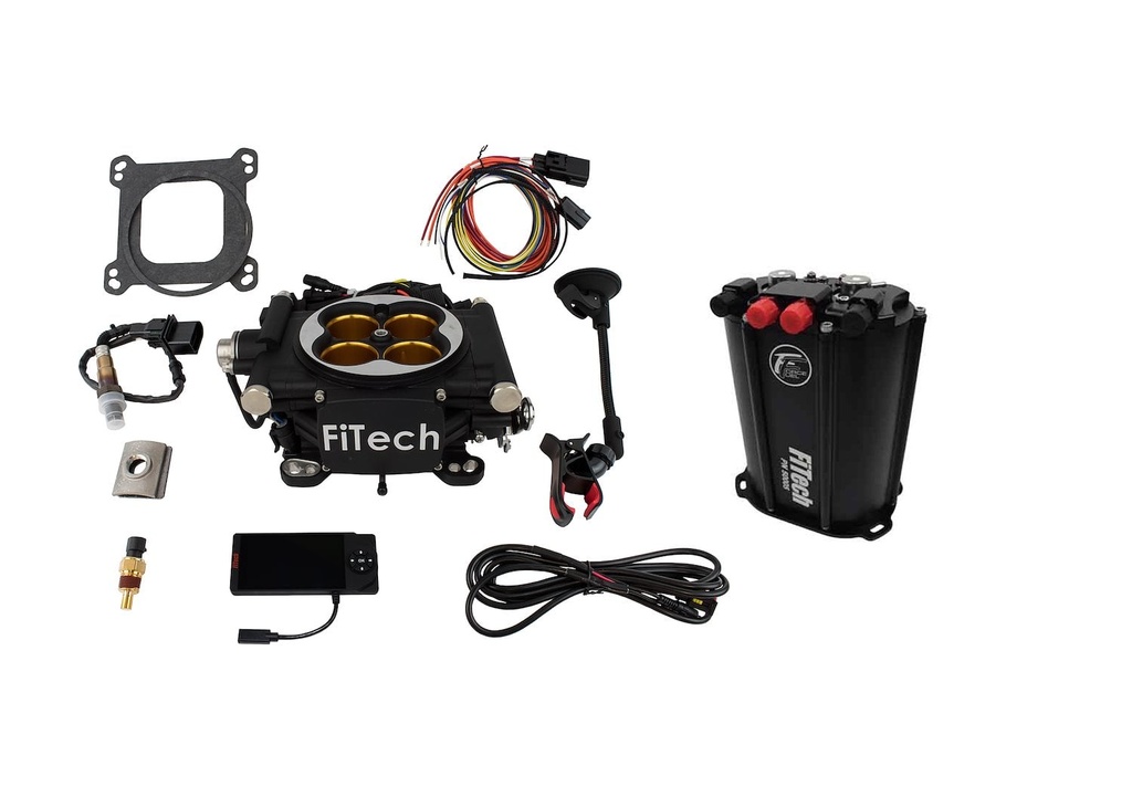 FITech Fuel Injection 35412: 35412 Go EFI 8 1200 HP Matte Black Finish System With Dual Pump Force Fuel Delivery Master Kit