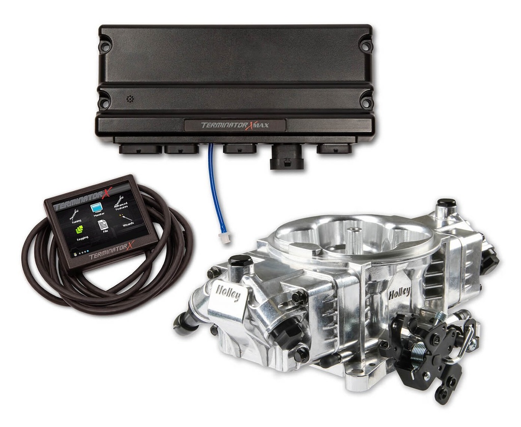 Holley 550-1063: 550-1063 Terminator X Max Stealth 4150 EFI System with Transmission Control for GM LS Engines with 58x Ignition [Shiny Finish]