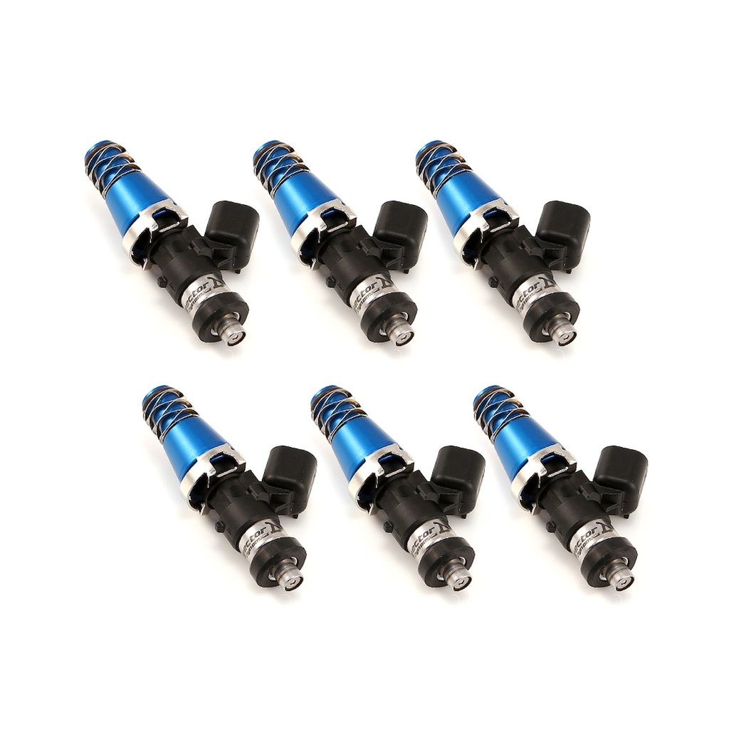 Injector Dynamics 13006011D6: 1300.60.11.D.6 1340cc Fuel Injector Set, 60 mm Length, 11 mm Blue Top, Denso Lower Cushion