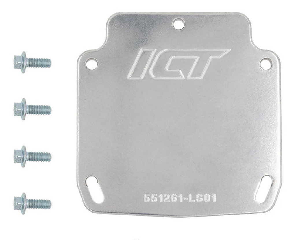 ICT Billet 551261-LS01: 551261-LS01 Throttle Body Block-Off Plate for Gen III and Gen IV Throttle Bodies (Except LS4) [Billet Aluminum]