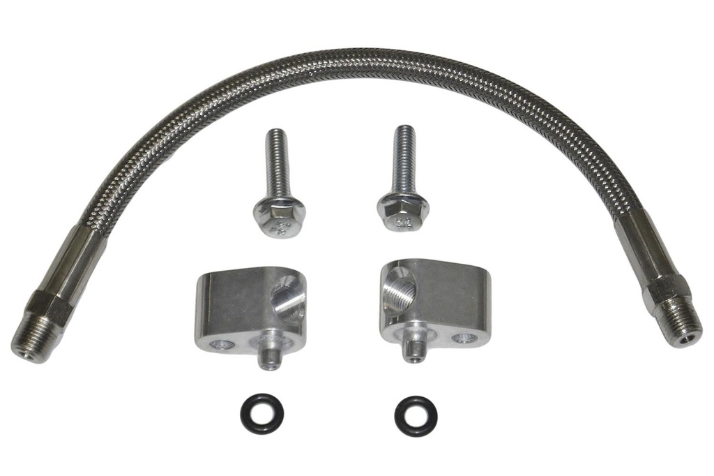 ICT Billet 551694H: LS Coolant / Steam Port Crossover Hose Kit