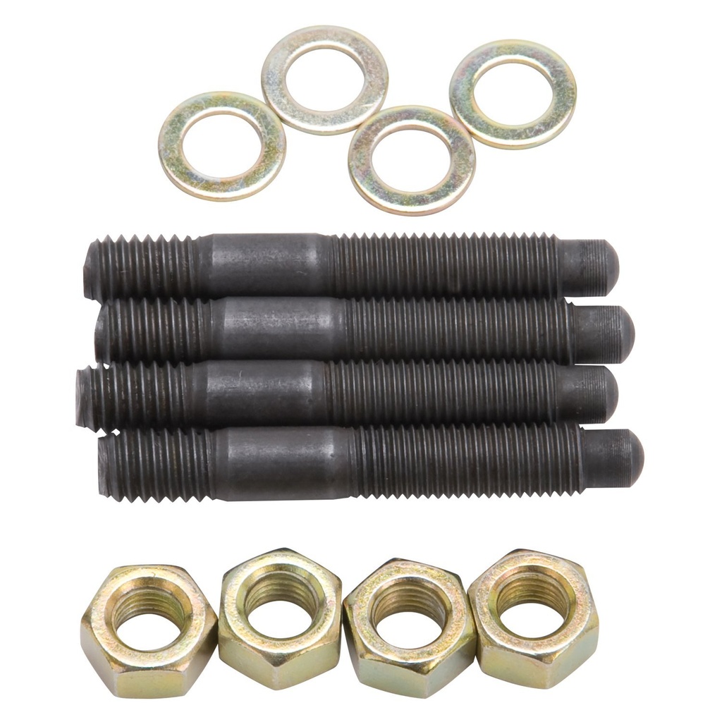 Edelbrock 8060: Bull Nosed Carburetor Stud Kit Black Oxide Stud Finish