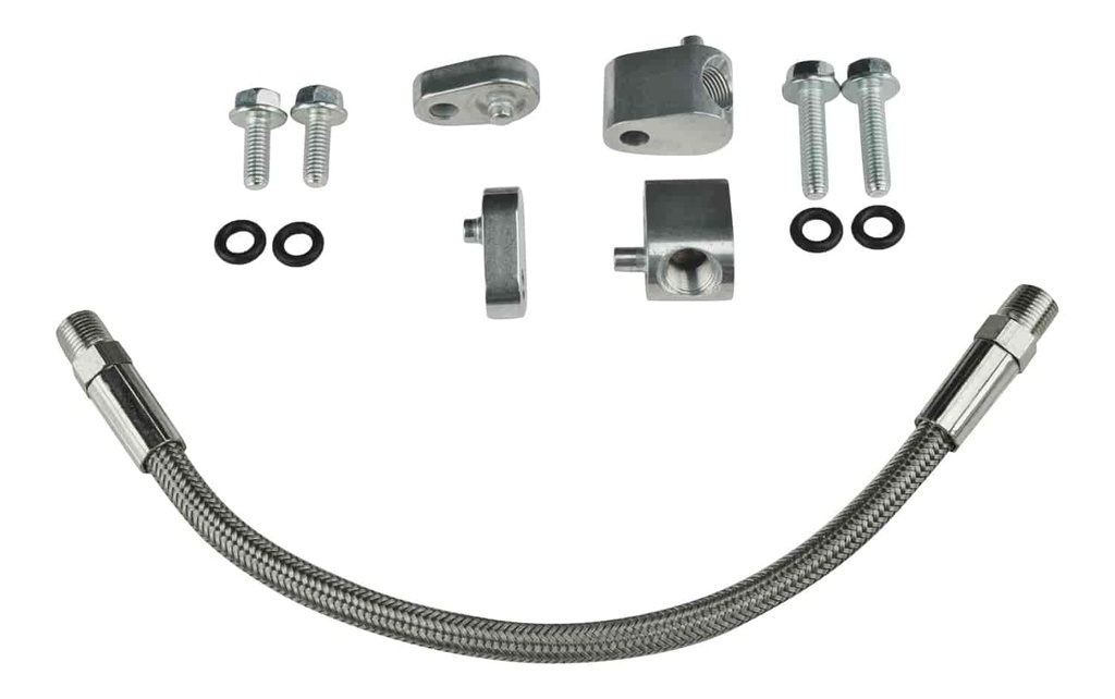 ICT Billet 551692: LS Coolant / Steam Port Crossover Hose Kit