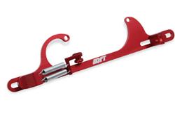 Quick Fuel 49-126QFT: Throttle Return Bracket Lokar-Style Cable Fits 4150/4160 Carburetors - Red Finish