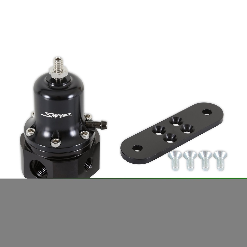 Holley 19-392: 19-392 Sniper EFI Universal -6 AN Bypass 40-130 psi Fuel Pressure Regulator [Billet Aluminum]