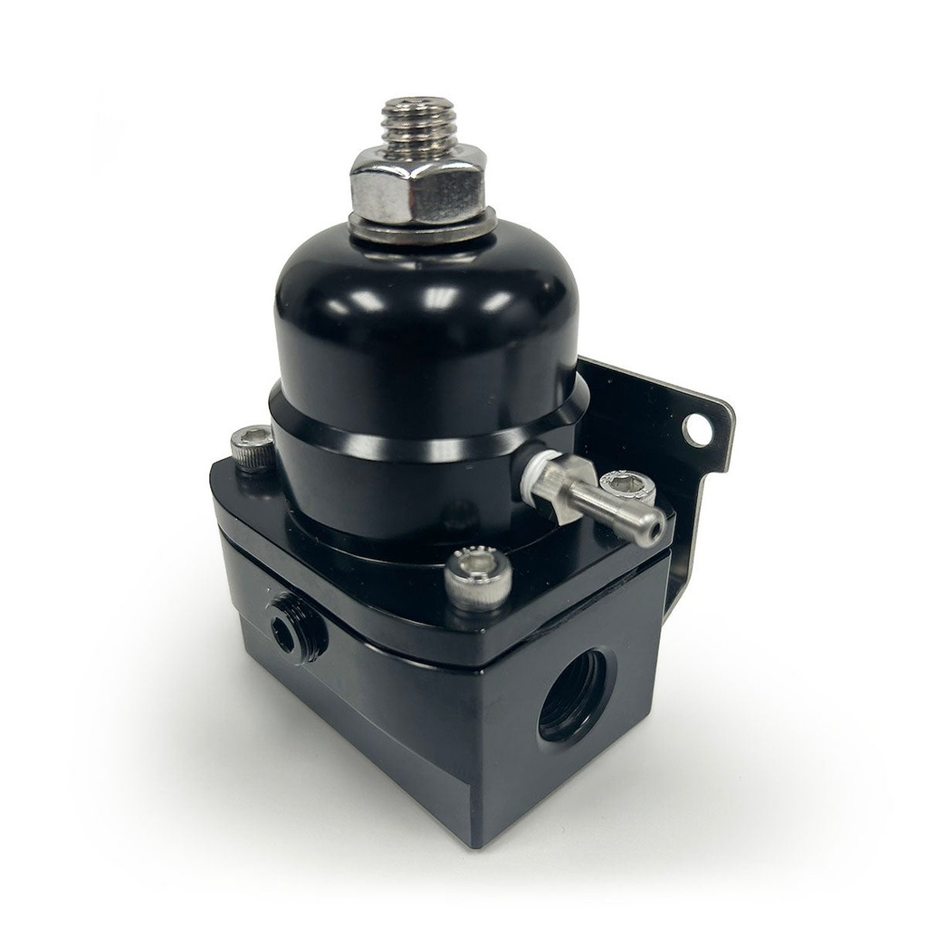 Blueprint Engines BPP13109BK: BPP13109BK EFI Billet Aluminum Fuel Pressure Bypass Regulator, 6AN ORB, 40-75 PSI, Black