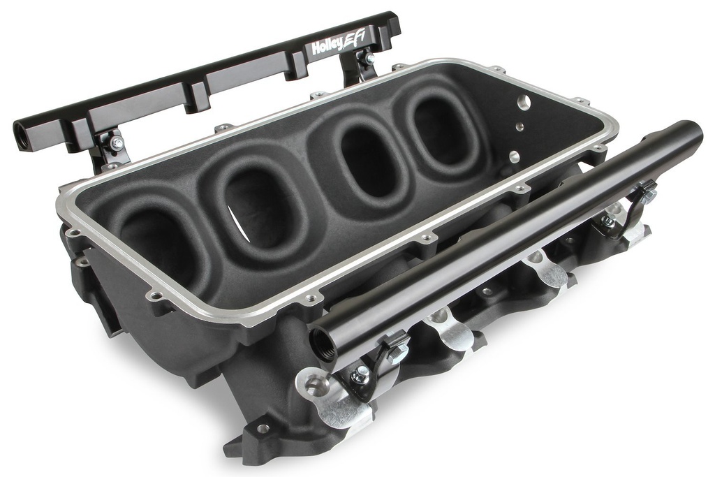 Holley 300-600BK: 300-600BK Intake Manifold Base and Fuel Rail Kit for Holley Modular Lo-Ram EFI Intake Manifold 300-620BK