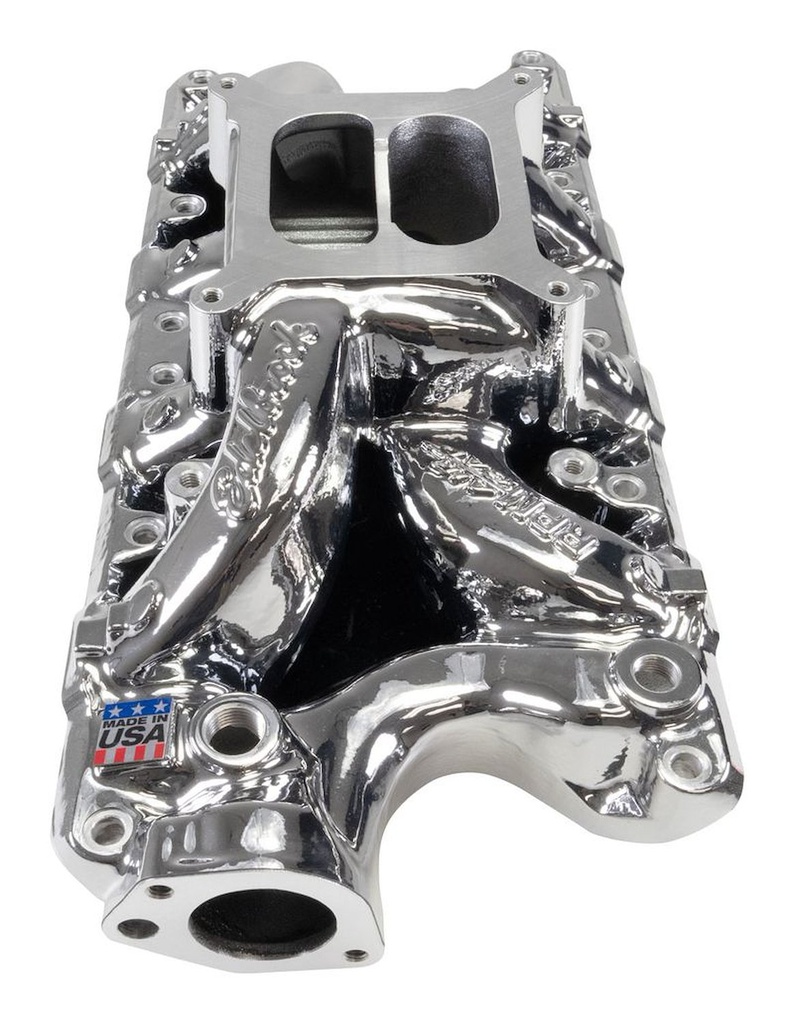 Edelbrock 7521-CP: 7521-CP RPM Air-Gap Intake Manifold Small Block Ford [Chrome Plasma Finish]