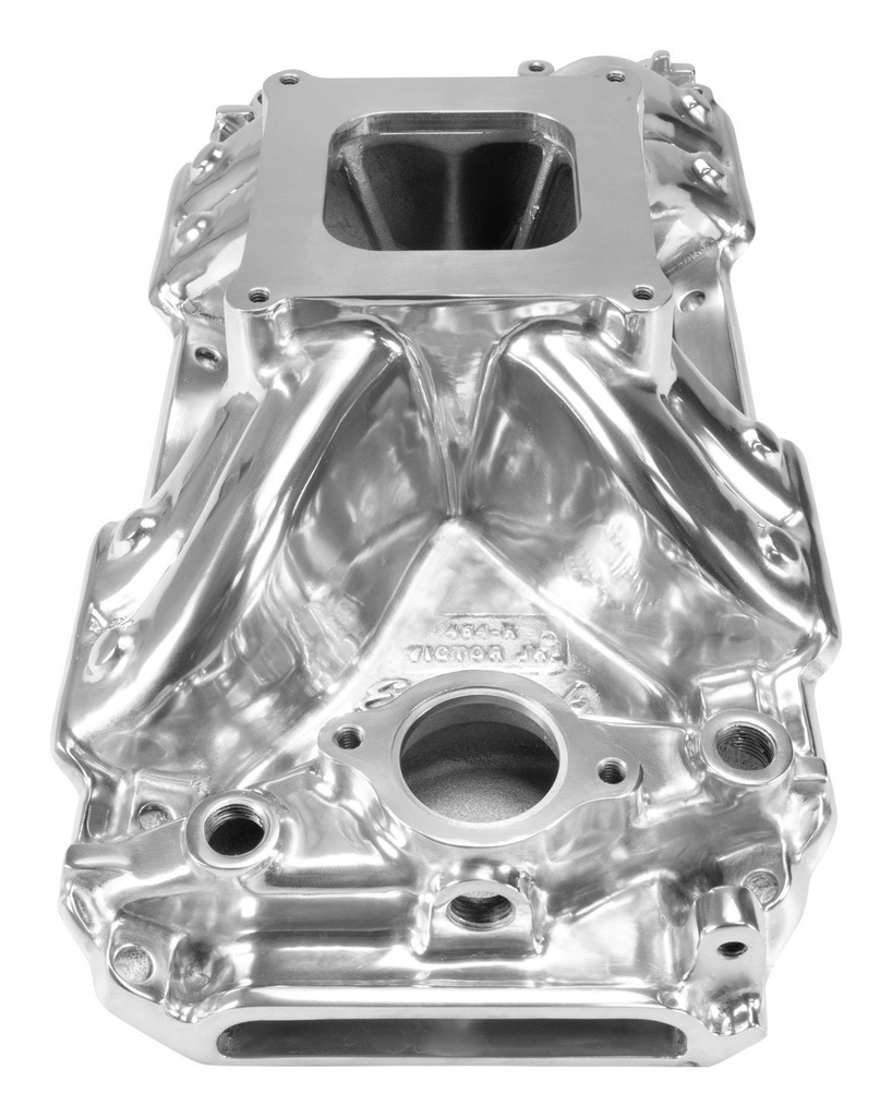 Edelbrock 29021: Victor Jr. 454-R Intake Manifold Big Block Chevy with rectangular port heads