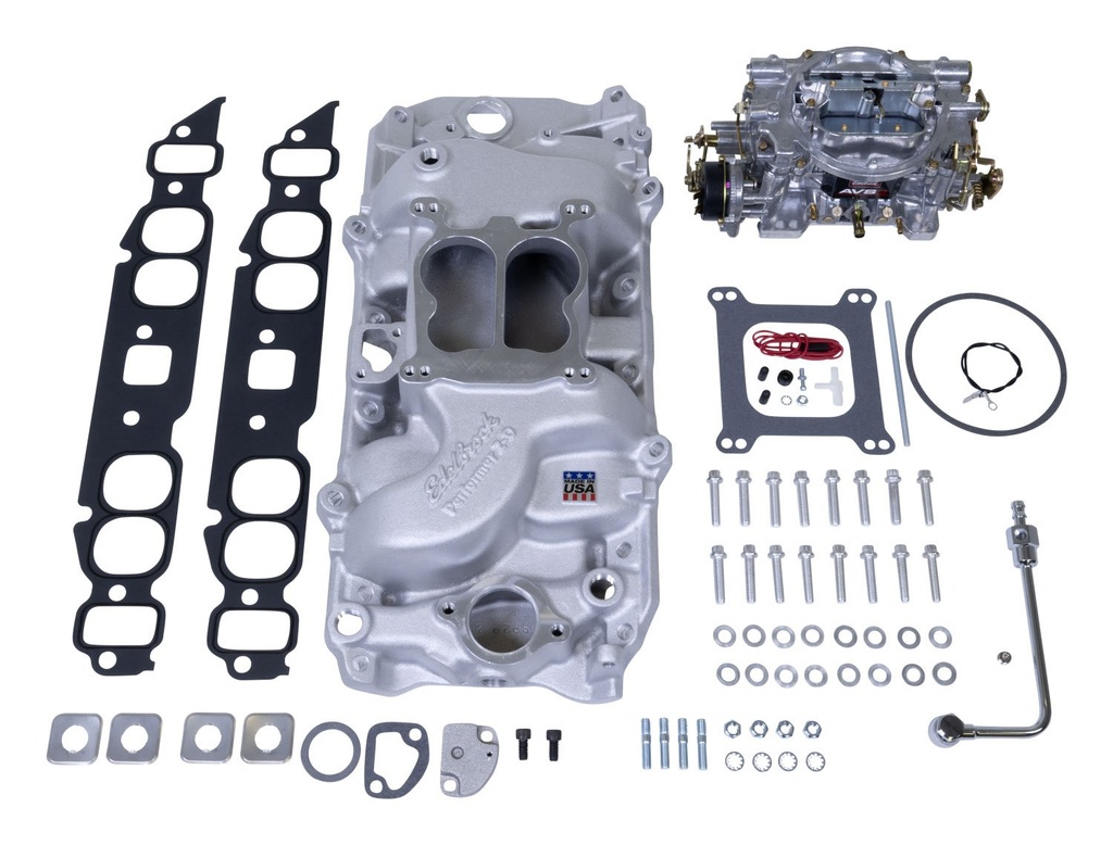 Edelbrock 2061: Single-Quad Performer Manifold and Carburetor Kit for Oval Port Big Block Chevy
