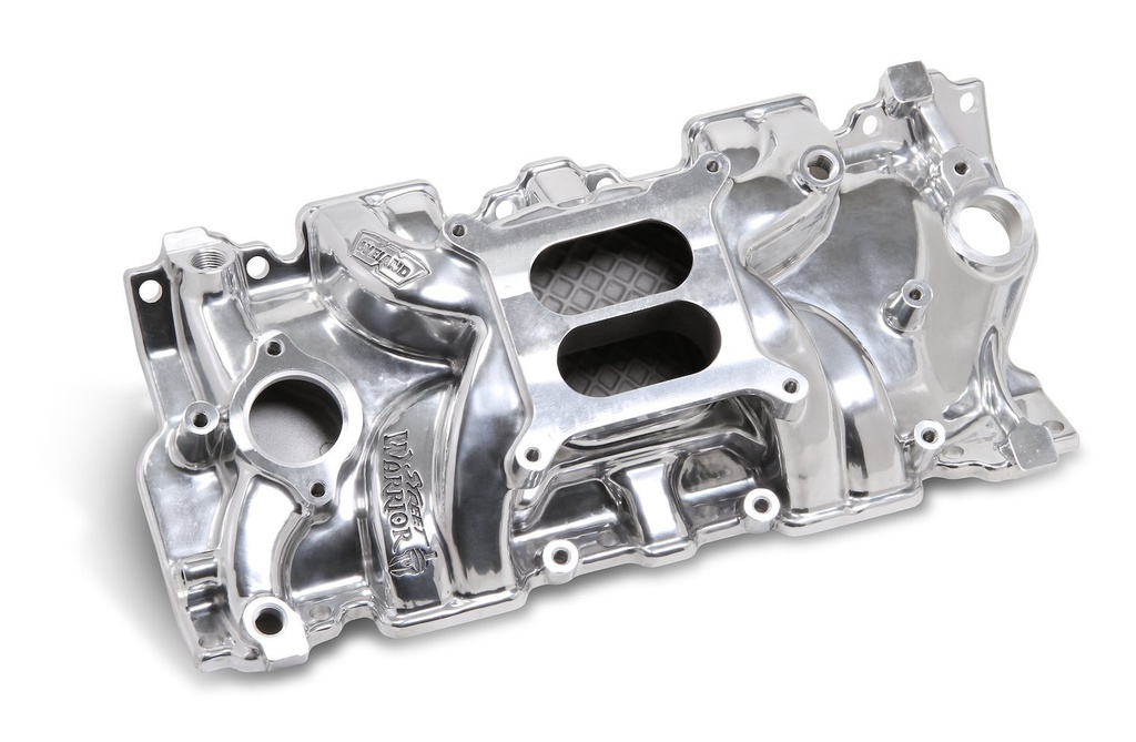 Weiand 8120P: Street Warrior Aluminum Intake Manifold Small Block Chevy 262-400