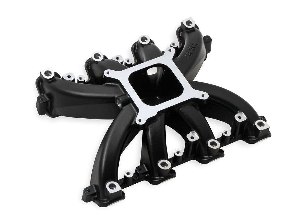 Holley 300-136BK: 300-136BK Single Plane Mid-Rise EFI Intake Manifold GM LS3/L92 Rectangle Port