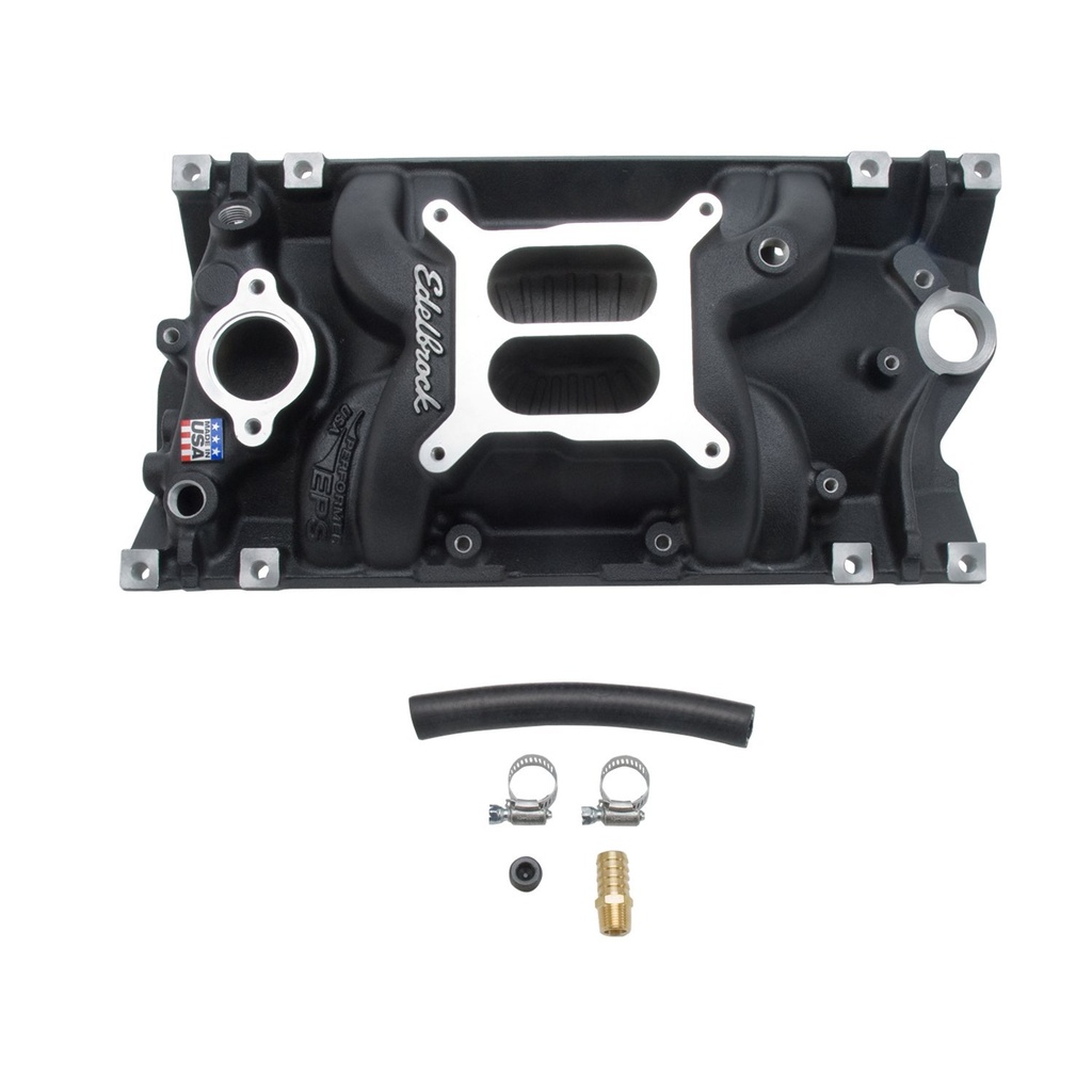 Edelbrock 27163: Performer EPS Vortec Black Intake Manifold Black for Small Block Chevy