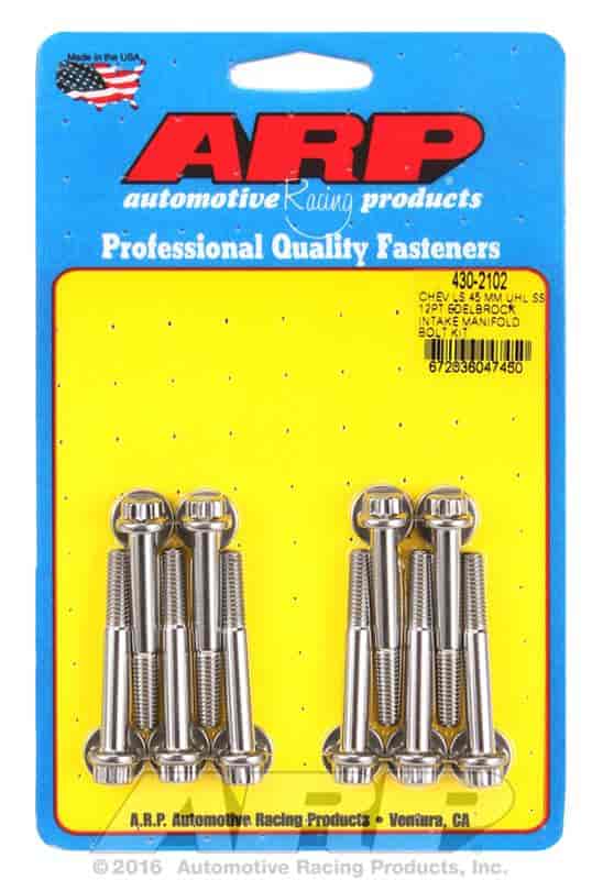 ARP 430-2102: Intake Manifold Bolt Kit Chevy LS 45mm UHL 12pt Edelbrock