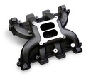 Holley 300-130BK: 300-130BK Dual Plane Mid-Rise Intake Manifold GM LS1/LS2/LS6 Cathedral Port