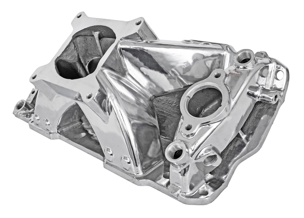 Professional Products 52030: 52030 Hurricane Intake Manifold for 1957-1995 Small Block Chevy 262-400, Hi-Rise Single Plane [Polished]
