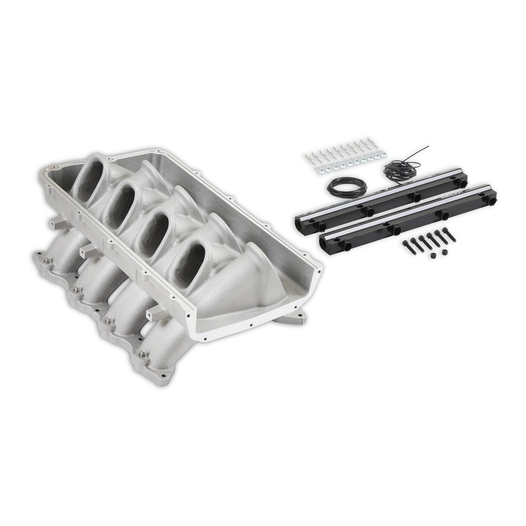 Holley 300-921: 300-921 Ultra Lo-Ram Modular Intake Manifold w/Fuel Rails Base for Ford Coyote Engines (Natural)