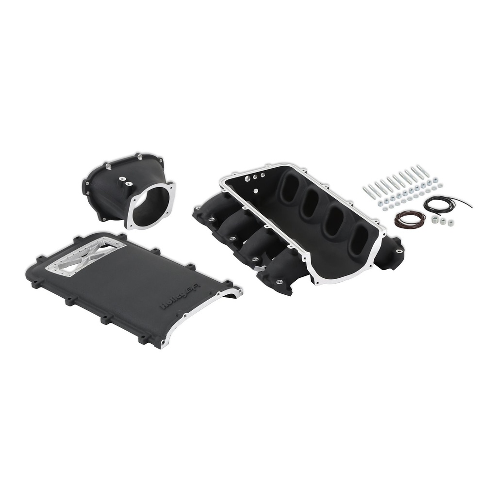 Holley 300-717BK: 300-717BK Ultra Lo-Ram Intake Manifold w/Burst Panel for Direct Injected GM Gen V LT Engines (Black)