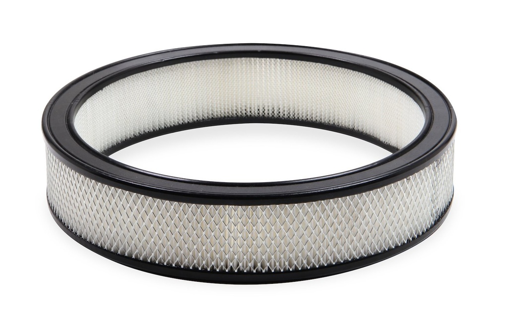 Holley 120-178: 120-178 Air Filter - 14"x3" - White Paper Element - Black Ring