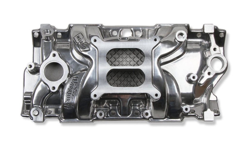 Weiand 8170P: Speed Warrior Intake Manifold 1987-95 Chevy 262-400 with Cast Iron Heads