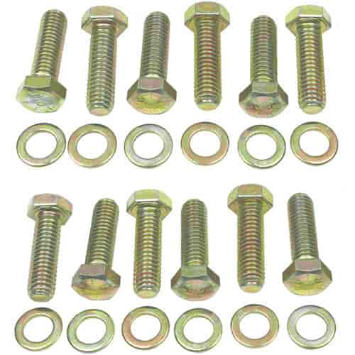 Trans Dapt 4923: Intake Manifold Bolt Set Fits Small Block Chevy 283-350 and Chevy 90º V6