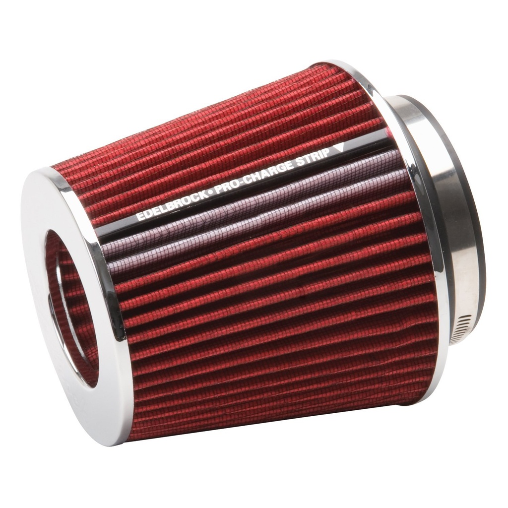 Edelbrock 43641: Universal Red Medium Conical Air Filter with 6.70" Overall Length for 3",3.5", and 4" Air Intake Systems