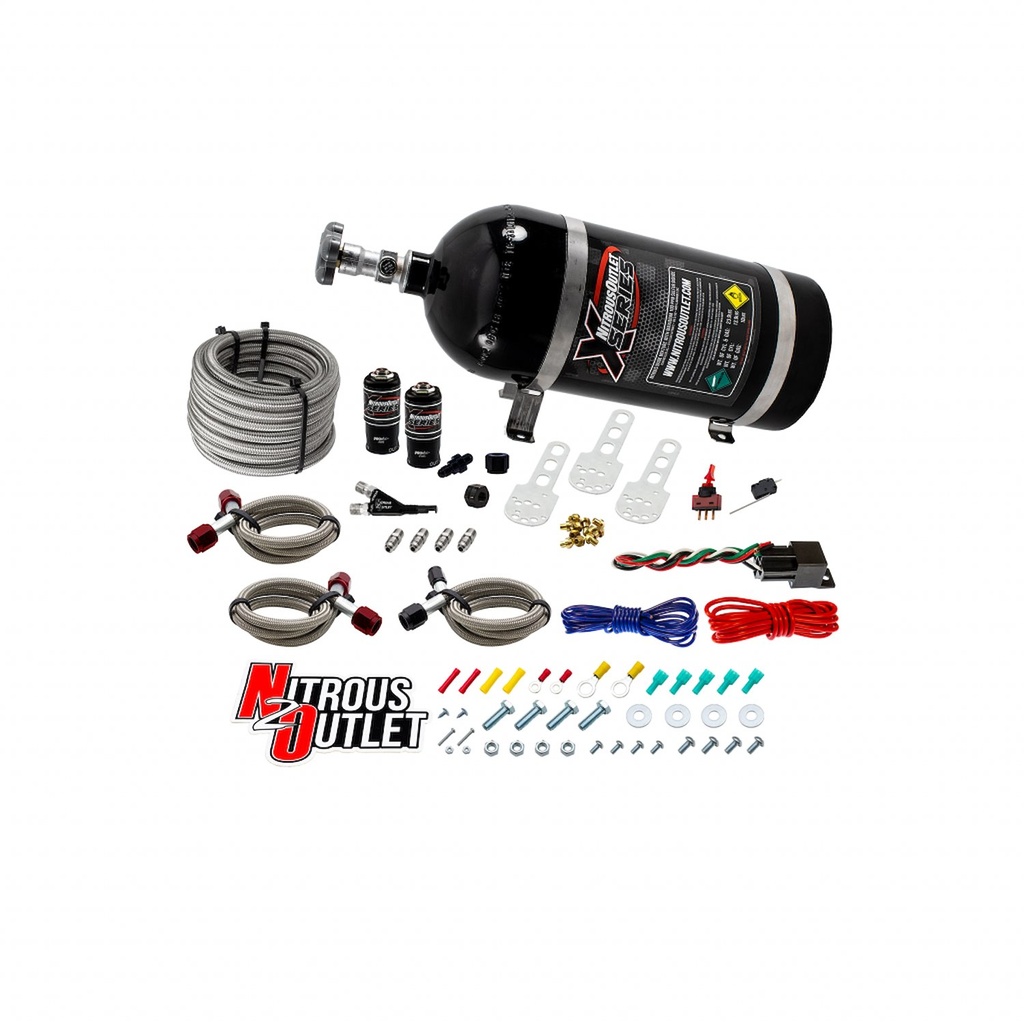 Nitrous Outlet 22-81000: 22-81000 X-Series GM EFI Single-Nozzle System, Gas/E85, 5-55psi, 35-200HP