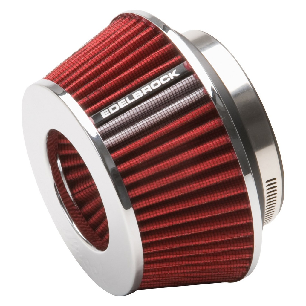 Edelbrock 43611: Universal Red Compact Conical Air Filter with 3.70" Overall Length for 3",3.5", and 4" Air Intake Systems