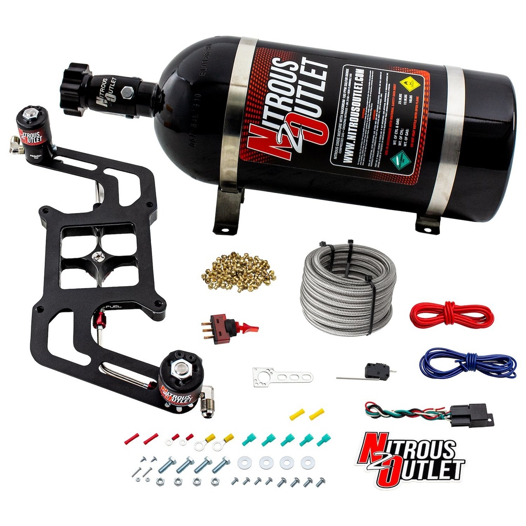 Nitrous Outlet 00-10604-10: 00-10604-10 4150 Stinger 2 System, Hard-Line/.122 Nitrous Solenoid/.177 Fuel Solenoid/Boomerang Solenoid Bracket, Gas/E85
