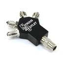 Nitrous Outlet 50-01725: 50-01725 Powersports 1 In 4 Out Distribution Block w/Fittings, 1/8 in. NPT Male Inlet, 3AN Male Outlets