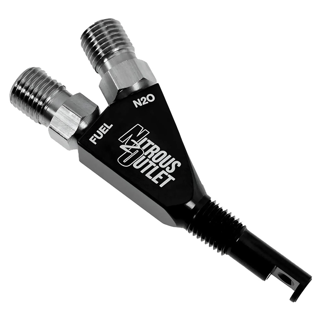Nitrous Outlet 00-40001: 00-40001 1/16 in. NPT Wet Nitrous Nozzle, 90-Degree Discharge/Aluminum