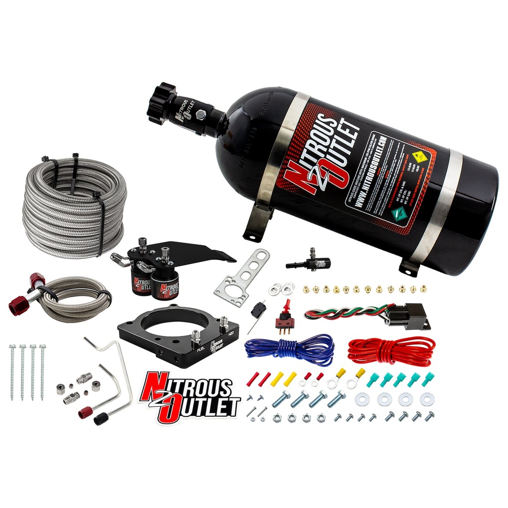 Nitrous Outlet 00-10139-10: 00-10139-10 Dodge 2011-2019 Challenger/Charger/SRT8 Jeep/2018-2019 Durango 6.4L Hemi Hardline Plate System, Gas/E85, 5-55psi