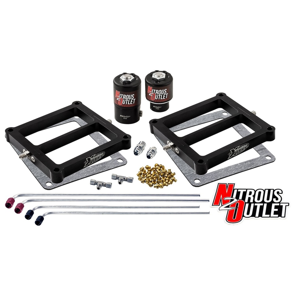 Nitrous Outlet 00-10073-SF: 00-10073-SF Weekend Warrior 4500 Tunnel Ram Solenoids Forward Conversion, Gas/E85, 5-55 psi, 100-400 HP