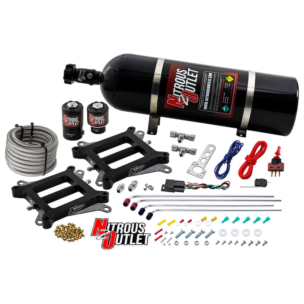 Nitrous Outlet 00-10072-15: 00-10072-15 Weekend Warrior 4150 Tunnel Ram System, Gas/E85, 5-55 psi, 100-400 HP, 15LB Bottle