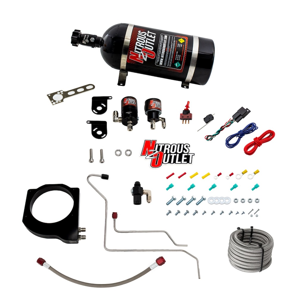 Nitrous Outlet 0010129TST10: 00-10129-TST-10 GM 102 mm Texas Speed Titan LR-T/SR-1/SR-3/SR-7 Intake Hard-Line Plate System, Gas/E85, 5-55psi, 50-200HP, 10lb