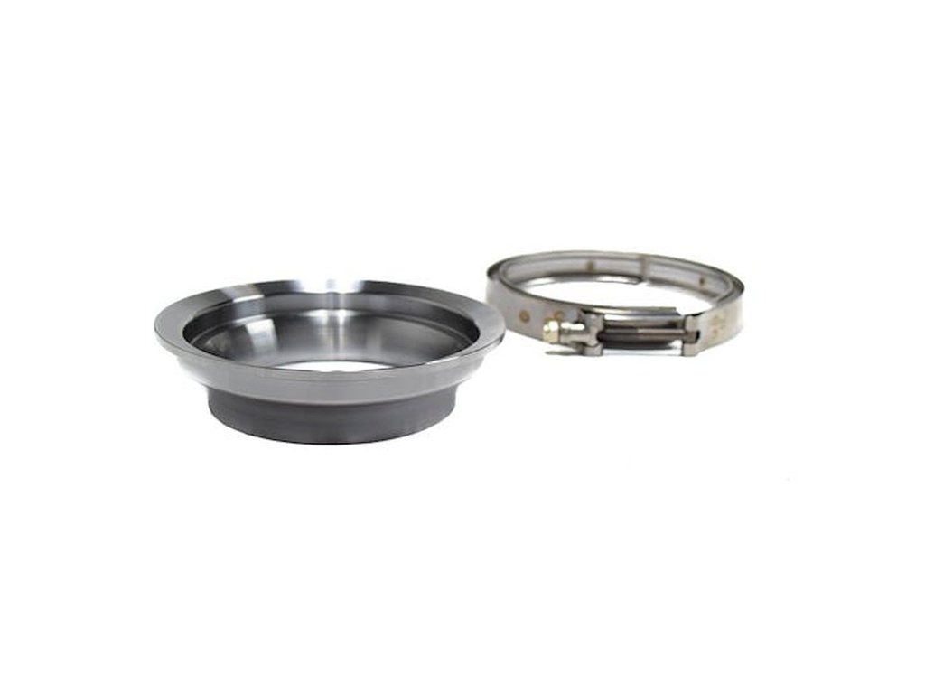 Brian Tooley Racing BTR BTR48795: BTR48795 Mild-Steel Reducer Downpipe Flange 5 in. to 4 in. T6/S400 w/Clamp