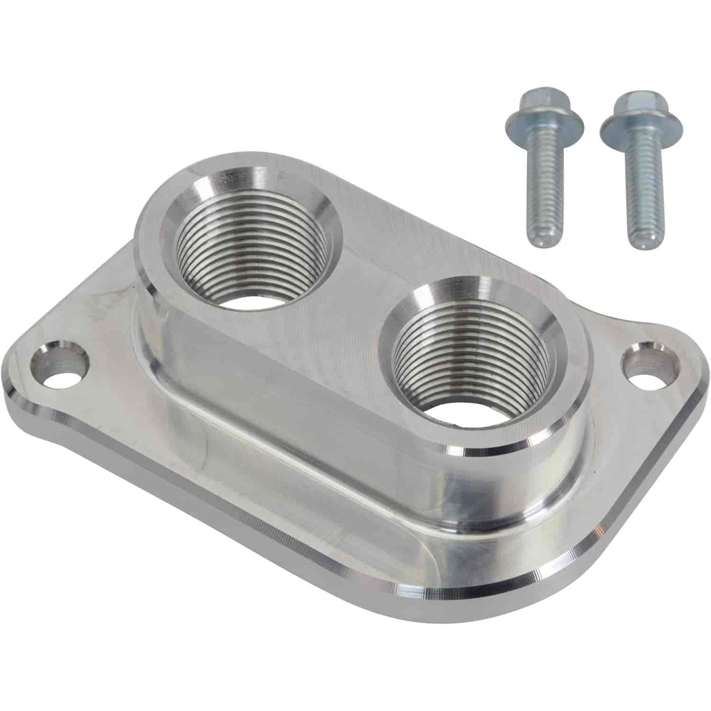 ICT Billet 551701: AN Fitting Intercooler Adapter Block [LSA CTS-V Supercharger Lid]